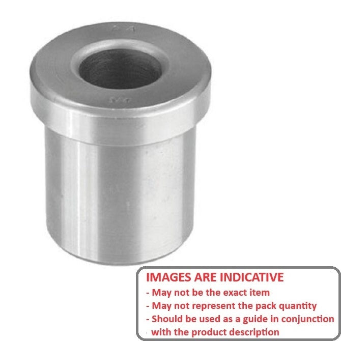 1100737 | BF0064-0127-0127-DP (Each) --- Drill Bushings - 12.7x6.35x12.7 mm Flanged - Carbon Steel Bushing