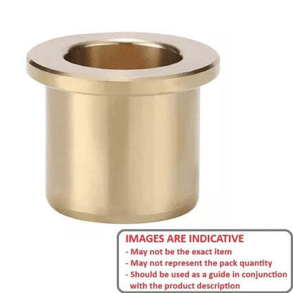 Douille 19,05 x 28,575 x 47,625 mm - Bride Aluminium Bronze - MBA (Pack de 1)