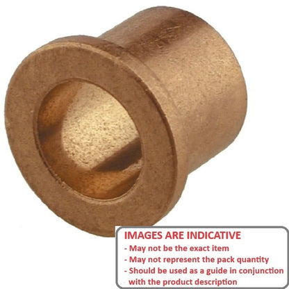 1101451 | BF0127-0159-0078-BS2217TH (Each) --- Flanged Bushes - 12.7x15.875x7.798 mm - Bronze SAE 841 Sintered Bush