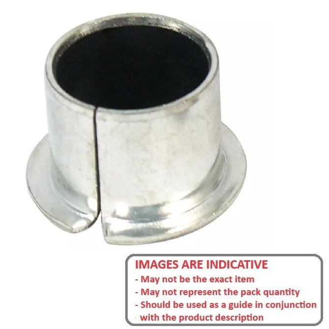 1065368 | BF0060-0080-0070-DU (10 Pcs) --- Flanged Bushes - 6x8x7 mm Split - Steel DU with PTFE Bush