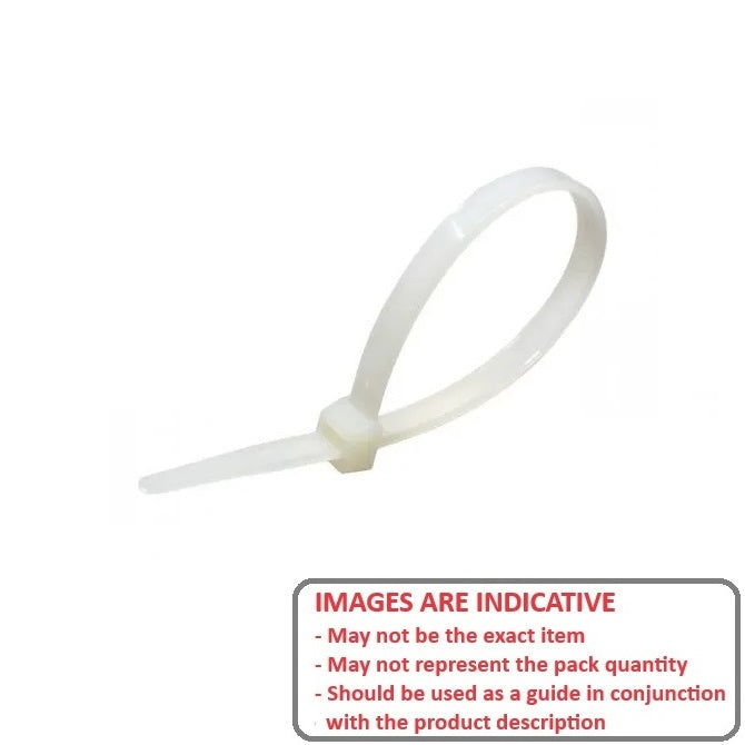 1187078 | CT-102-N-PK100 (100 Pcs) --- Cable Ties Cable and Accessories - 100 mm x 2.5 mm Natural