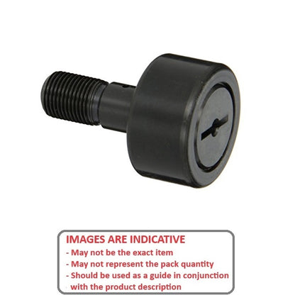 1102389 | CCF805RS (Each) --- Needle Roller Cam Followers - 12.7x25.4 mm - 10-32 UNF - 4.76mm - Crowned - Chrome Plated Steel Cam Follower