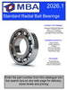 1230049 | CATALOGUE-BEARINGS-STANDARD (Each) --- Catalogues - Brand MBA Bearing Sizes - Standard radial ball bearings quick reference - Paper Catalogue