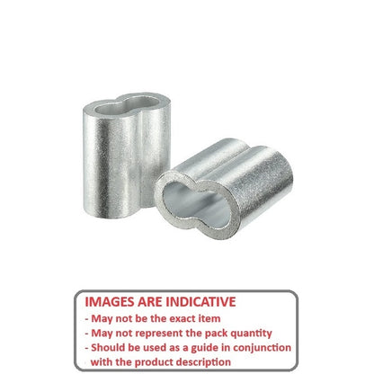 1038002 | LS-0159 (PK-10) --- Loop Sleeves Cable Attachments - 1.59x8.33 mm - - - Zinc Plated Copper Attachment