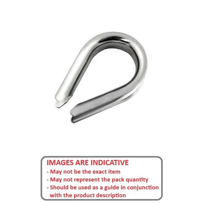 1056633 | TH-048 (PK-25) --- Thimbles Cable Attachments - 4.76x33.734x12.7 mm - Stainless Steel Attachment