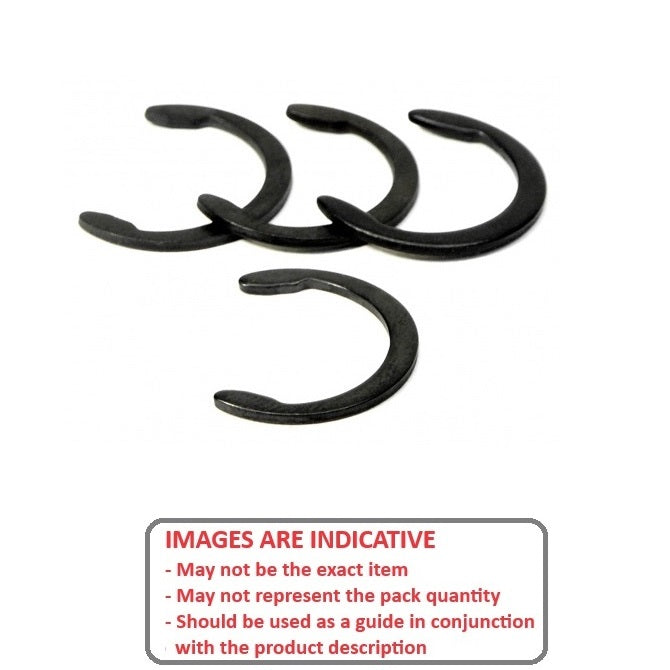 1057326 | CC-042-048-SS (100 Pcs) --- Crescent Retaining Rings - 4.19 mm x 4.78 mm x 0.38 mm