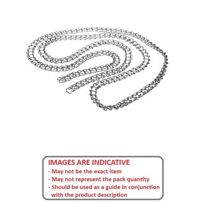 1064128 | CHLA095-052-304 (Length) --- 5.21x2.03x14.1 mm - Stainless Steel 304 Similar to A2, 18-8 HRB80 Chain