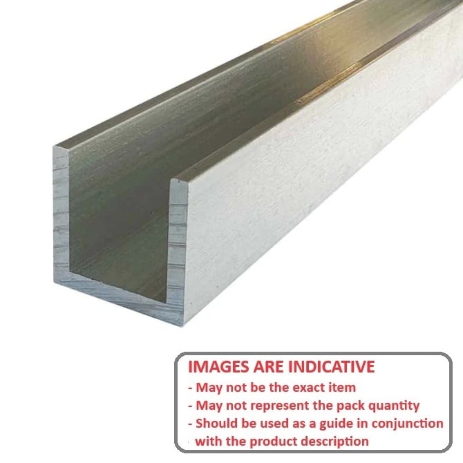 1124188 | CH-0200-0200-0995-A --- Aluminium Channel - 20 mm x 20 mm x 995 mm