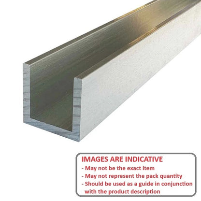 1136473 | CH-0150-0260-1000-A (Each) --- Aluminium Channel - 26x15x1000 mm - Aluminium