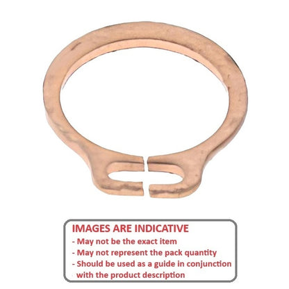 1048752 | CCE-00318-B (PK-20) --- External Retaining Rings - 3.18x0.25x2.97 mm Circlips - Beryllium Copper Circlip