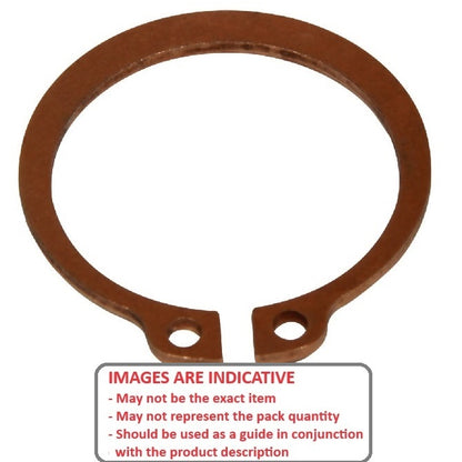 1088087 | CCE-00953-B (PK-250) --- External Retaining Rings - 9.53x0.64x8.9 mm Circlips - Beryllium Copper Circlip