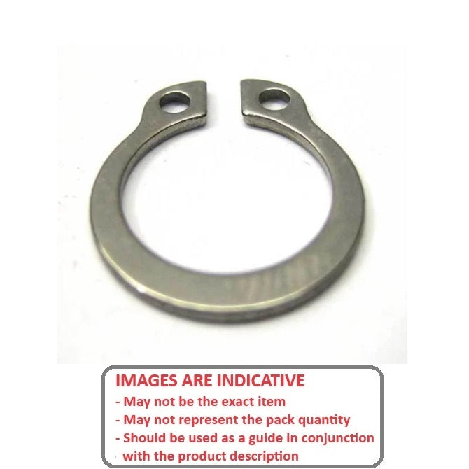 1100587 | CNG-01270-4 (PK-2) --- External Retaining Rings - 12.7x1.27 - - Circlips - Stainless Steel AISI 420C Circlip