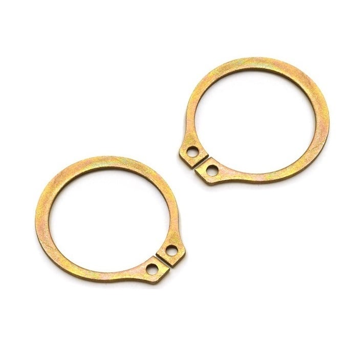 Anello elastico esterno 7,94 x 0,64 mm - Acciaio al carbonio zincato - Giallo - Albero 7,94 - MBA (confezione da 100)