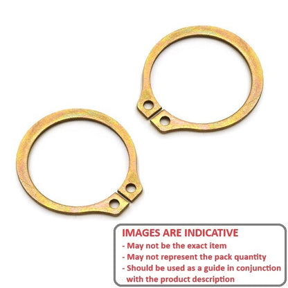 1089233 | CCE-01000-CZ (PK-10) --- External Retaining Rings - 10x1x9.6 mm Circlips - Carbon Steel Zinc Plated Circlip