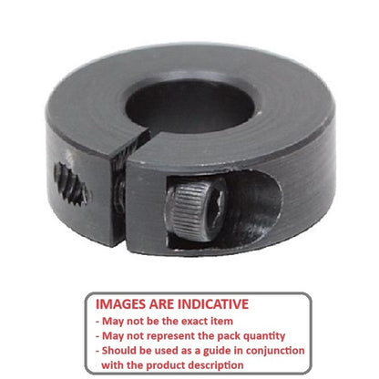 1047235 | COL-00318-013-06-1C-CS (Each) --- Shaft Collars - 3.175x12.7x6.4 mm Clamp Type - Steel, Black Oxide Coated Collar