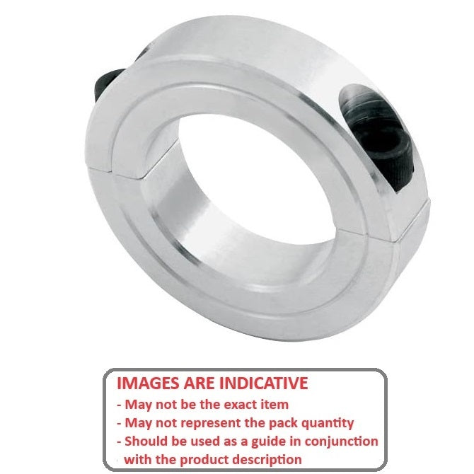 1073270 | COL-00600-020-08-2C-AL (Each) --- Shaft Collars - 6x20x8 mm Clamp Type - Aluminium Collar