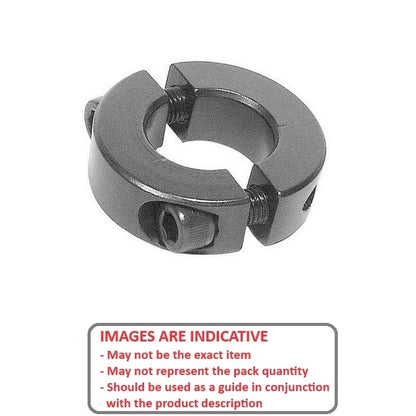 1135381 | COL-02540-044-13-2C-CS (Each) --- Shaft Collars - 25.4x44.45x12.7 mm Clamp Type - Steel, Black Oxide Coated Collar