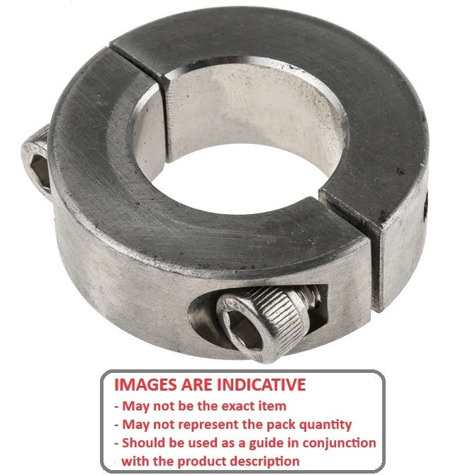 1136368 | COL-02540-044-13-2C-S3 (Each) --- Shaft Collars - 25.4x44.5x12.7 mm Clamp Type - Stainless Steel 303/304 Similar to A2, 18-8 HRB80 Collar