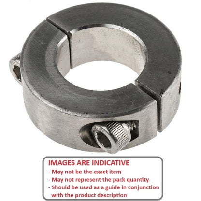 1136368 | COL-02540-044-13-2C-S3 (Each) --- Shaft Collars - 25.4x44.5x12.7 mm Clamp Type - Stainless Steel 303/304 Similar to A2, 18-8 HRB80 Collar