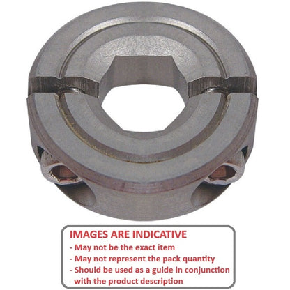1135560 | COH-02540-054-13-2P-S3 (Each) --- Hex Bore Collars - 25.4x54x12.7 mm Two Piece - Stainless Steel 303/304 Similar to A2, 18-8 HRB80 Collar