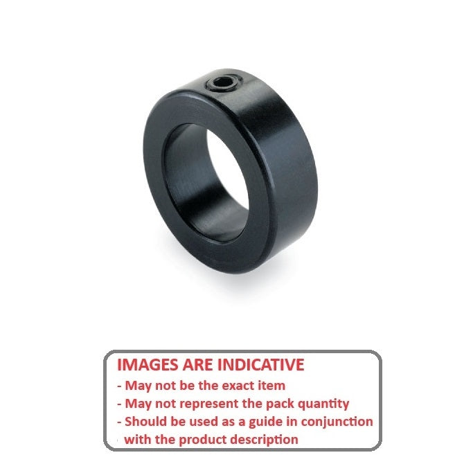 1081093 | COL-00800-018-10-BO (Each) --- Shaft Collars - 8x18x10 mm Standard - Steel - Black Oxide Collar