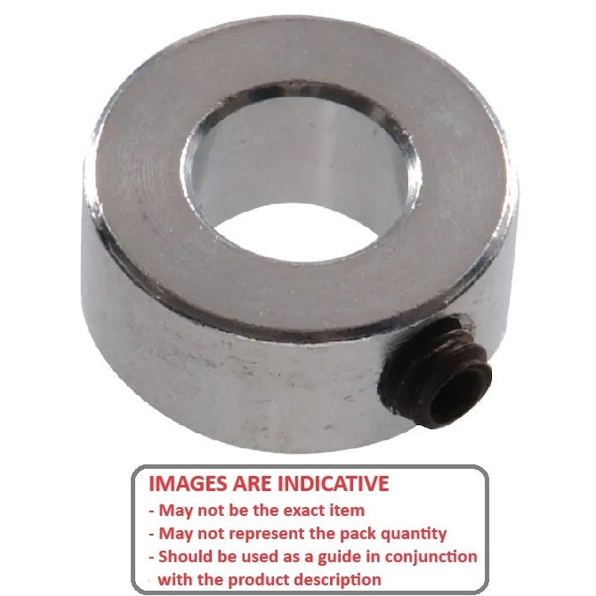 1052274 | COL-00400-008-05-CC (Each) --- Shaft Collars - 4x8x5 mm Standard - Steel, Cadmium Plated Collar