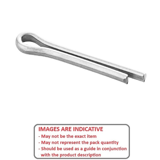1074644 | PC064-0800-Z (PK-200) --- Split Pins - 6.4x80x5.8 mm - Zinc Plated Steel Pin