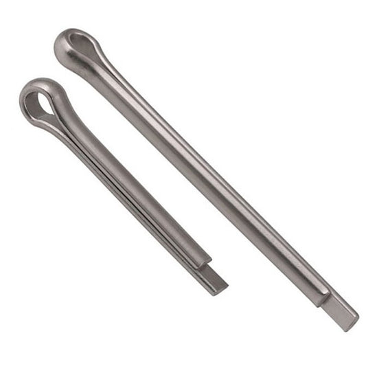 Goupille fendue 10 x 63 mm – Clavette en acier inoxydable de qualité 304 – 9 mm de diamètre de broche. - MBA (Paquet de 50)