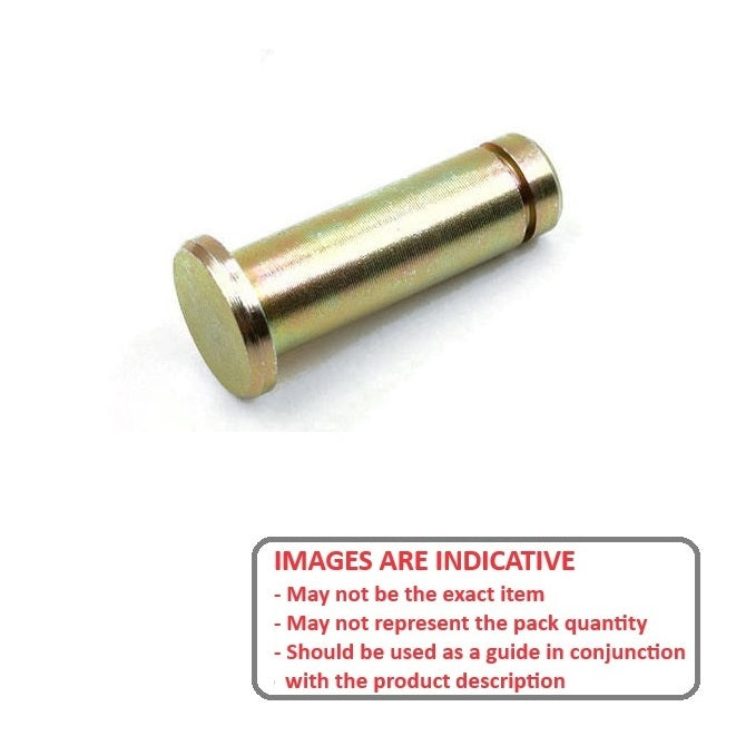 1082072 | CLP-080-0326G-CZ (PK-5) --- Clevis Pins - 8x32.56x35 mm Groove Locking - Zinc Plated Low Carbon Steel Pin