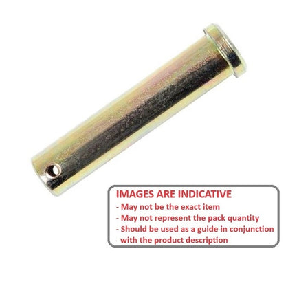 1073066 | CLP-064-0379-CZ (PK-50) --- Clevis Pins - 6.35x37.9x41.28 mm Pin Locking - Zinc Plated Low Carbon Steel