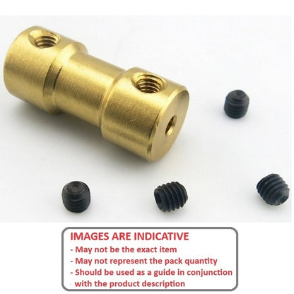 1047485 | CP-032-040-09-R-B (Each) --- Rigid Couplings - 3.175x4x9 mm Hobby Brass - Brass Coupling