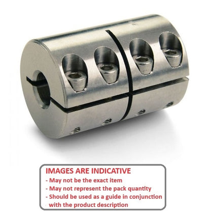 1101071 | CP-127-127-29-044-R1-3C (Each) --- Rigid Couplings - 12.7x12.7x28.575 mm Clamp - Stainless Steel Coupling