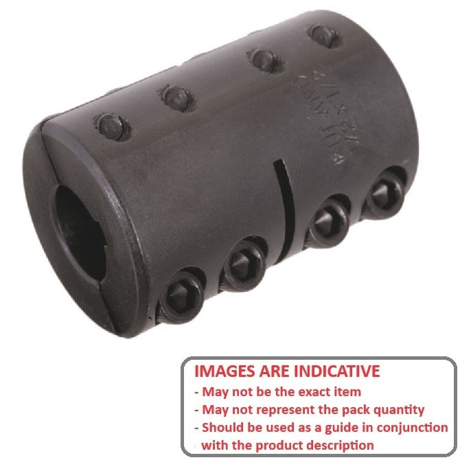 1110195 | CP-159K-191K-38-057-R2-SC (Each) --- Rigid Couplings - 15.875 - Keyed - Keyed 19.05 38.1 mm Clamp - Steel Coupling
