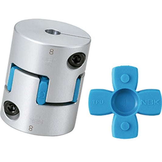 Spider Type C Complete Couplings - 10 -Keyed- 12 -Keyed- 40 mm - Aluminium with 80 Duro Blue Spider