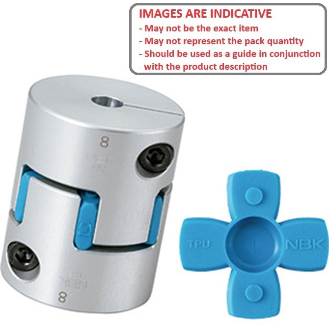 1105747 | CP-140K-160K-40-066-J-PU80C (Each) --- Spider Type C Complete Couplings - 14 - Keyed - Keyed 16.0 40 mm - Aluminium with 80 Duro Blue Spider Coupling