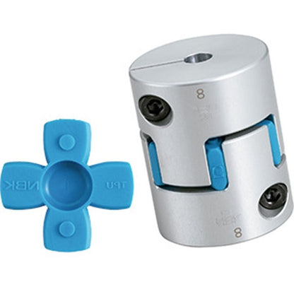 1105747 | CP-140K-160K-40-066-J-PU80C (Each) --- Spider Type C Complete Couplings - 14 - Keyed - Keyed 16.0 40 mm - Aluminium with 80 Duro Blue Spider Coupling