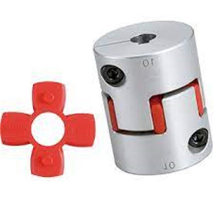 1085790 | CP-080-080-20-030-J-PU98C (Each) --- Spider Type C Complete Couplings - 8x8x20 mm - Aluminium with 98 Duro Red Spider Coupling
