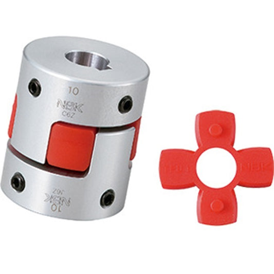 Spider Type C Complete Couplings - 5x8x20 mm - Aluminium with 80 Duro Blue Spider