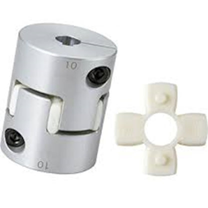 Spider Type C Complete Couplings - 3.175x3.175x14 mm - Aluminium with 92 Duro White Spider