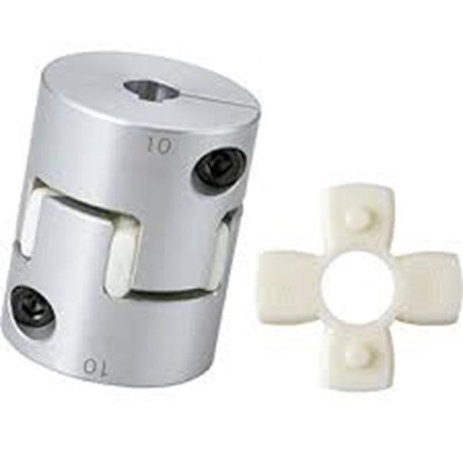 Spider Type C Complete Couplings - 9.525x9.525x20 mm - Aluminium with 92 Duro White Spider