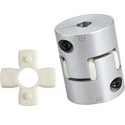 1071282 | CP-064-095-20-030-J-PU92C (Each) --- Spider Type C Complete Couplings - 6.35x9.525x20 mm - Aluminium with 92 Duro White Spider Coupling
