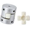Spider Type C Complete Couplings - 3.175x6.35x14 mm - Aluminium with 92 Duro White Spider