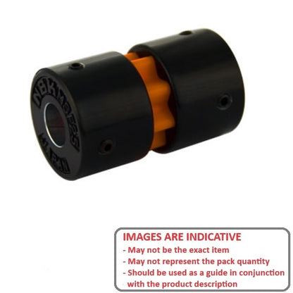1070676 | CP-064-064-20-034-J-SPLN-X (Each) --- Spline Type Couplings - 6.35x6.35x20 mm Complete - Aluminium and Rubber Coupling