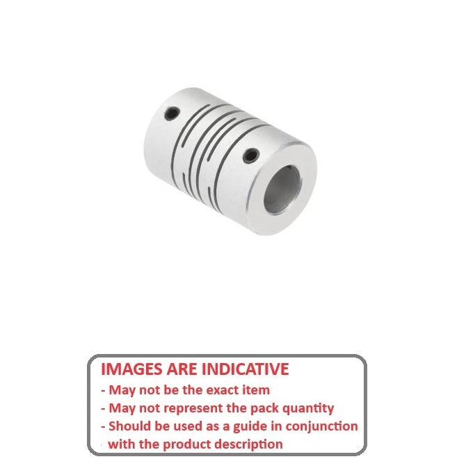 1043904 | CP-030-030-08-014-H-SL-AP (Each) --- Helical and Slit Couplings - 3x3x8 mm Standard - Anodized Aluminium Coupling