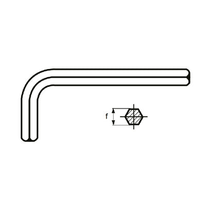 Chiave esagonale da 4,76 mm - Braccio corto - MBA (confezione da 1)