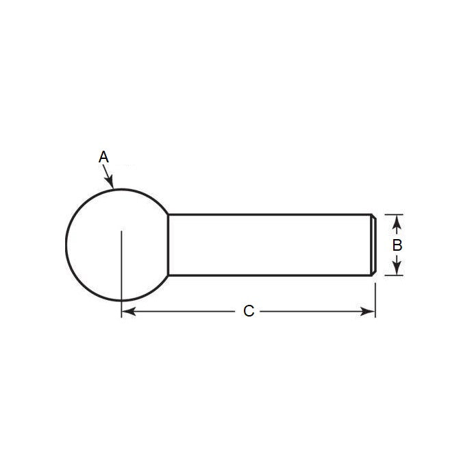 Boule d'outillage 12,7 x 6,35 x 38,1 mm – Acier à ajustement coulissant standard en deux pièces – MBA (lot de 1)