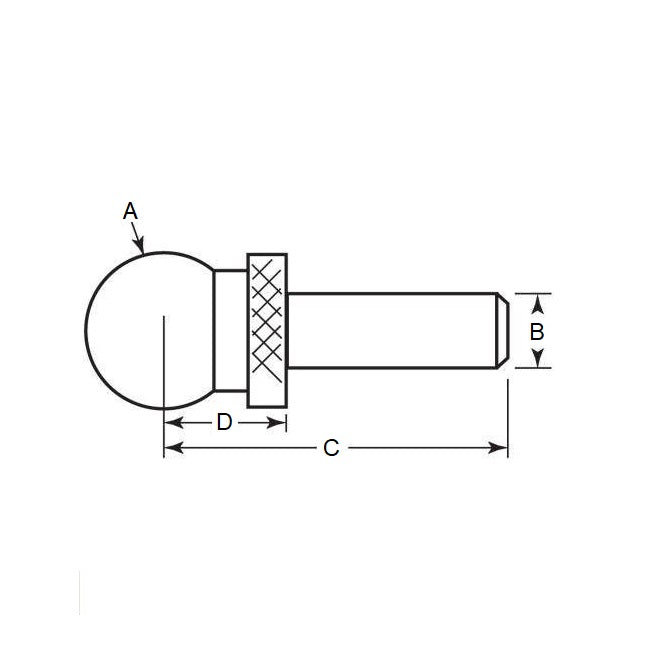 1084801 | BLTO-00953-CS-S2P (Each) --- Tooling Balls - 9.525x4.763x19.05 mm Two Piece - Carbon Steel Ball
