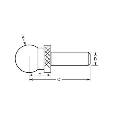 1100770 | BLTO-01270-CS-S2-F (Each) --- Tooling Balls - 12.7x6.35x41.275 mm Two Piece - Carbon Steel Ball