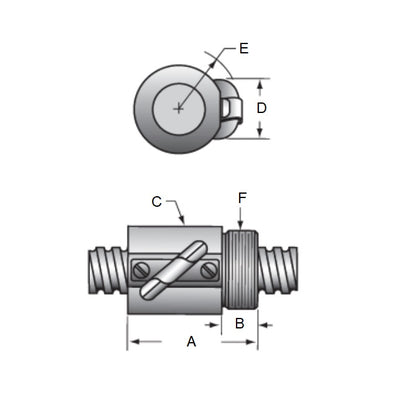 1119564 | AR-315RS (Each) --- Ball Circle Diameter 19.05 - 5.08 - 47.625