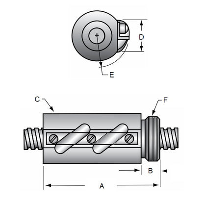 1134364 | AR-346RS (Each) --- Ball Circle Diameter 25.4 - 12.7 - 79.502